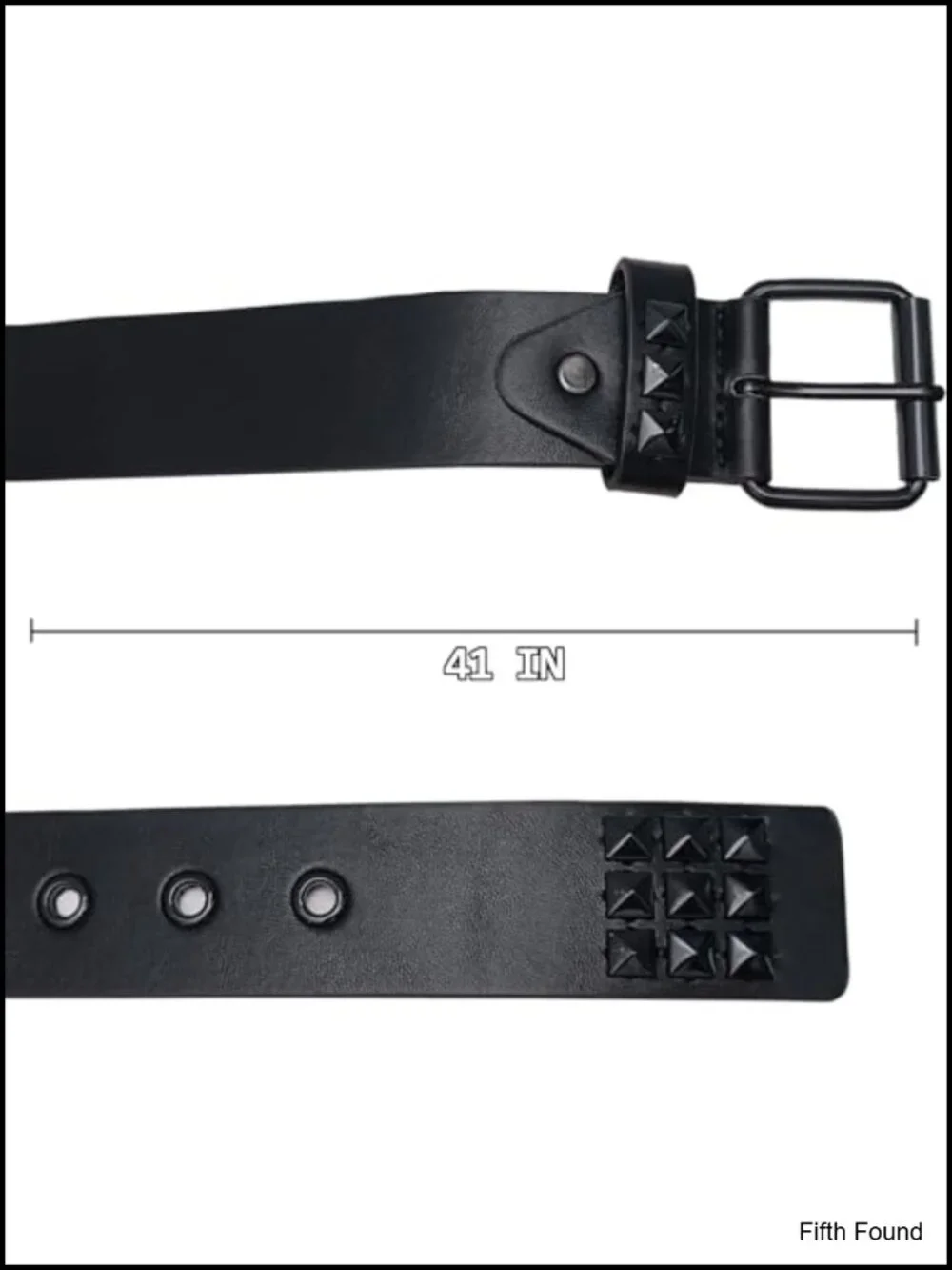 Punk Studded Belt with Pyramid Rivets Gothic Y2K Emo Accessory
